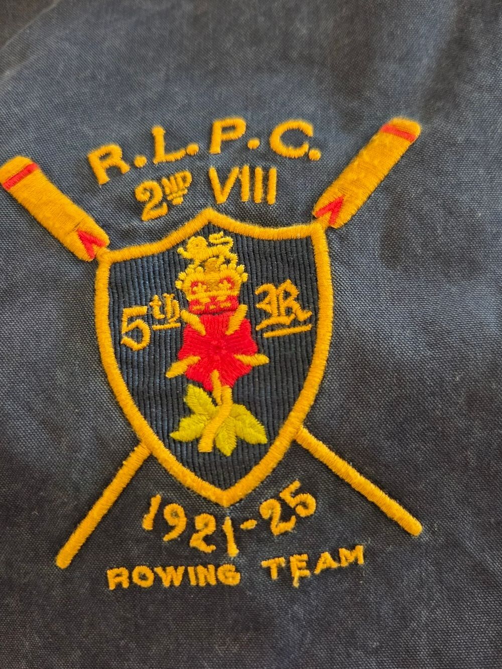 Vintage 90's Polo Ralph Lauren RLPC Rowing Team Big Pony Jacket "Navy White" - Picture 5 of 8